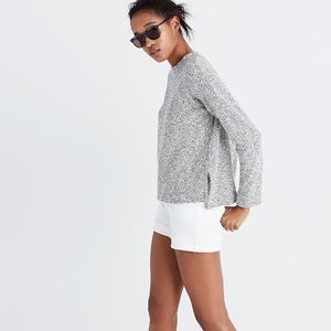 Madewell textured funnelneck top